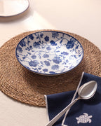 Rêve Bleu Fleur Soup Plate 21 Cm - Madame Coco JO