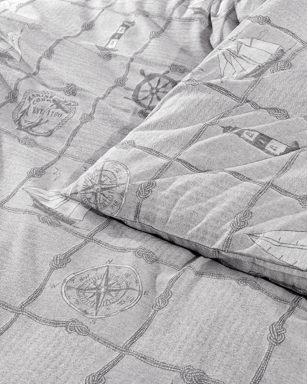 Etretat Single Size Dobby Duvet Cover Set - Madame Coco JO