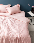 Elicia Double Size Striped Satin Duvet Cover Set - Madame Coco JO