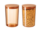 Storage Box With Wooden Lid 1500ml 2pcs - Madame Coco JO
