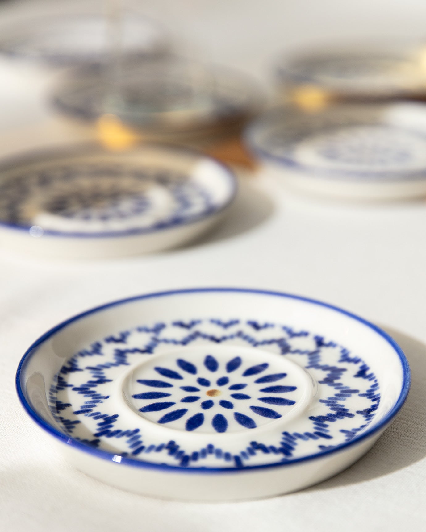 Grande Mixte 6-piece Tea Glass Saucer Set - Madame Coco JO