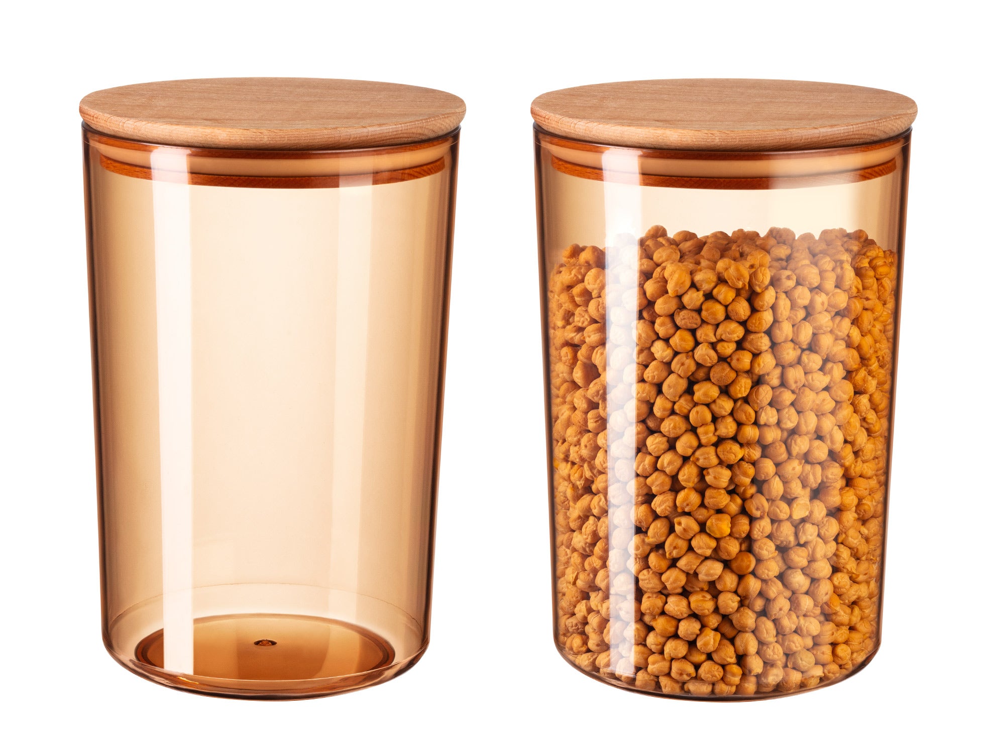 Storage Box With Wooden Lid 2300ml 2pcs - Madame Coco JO