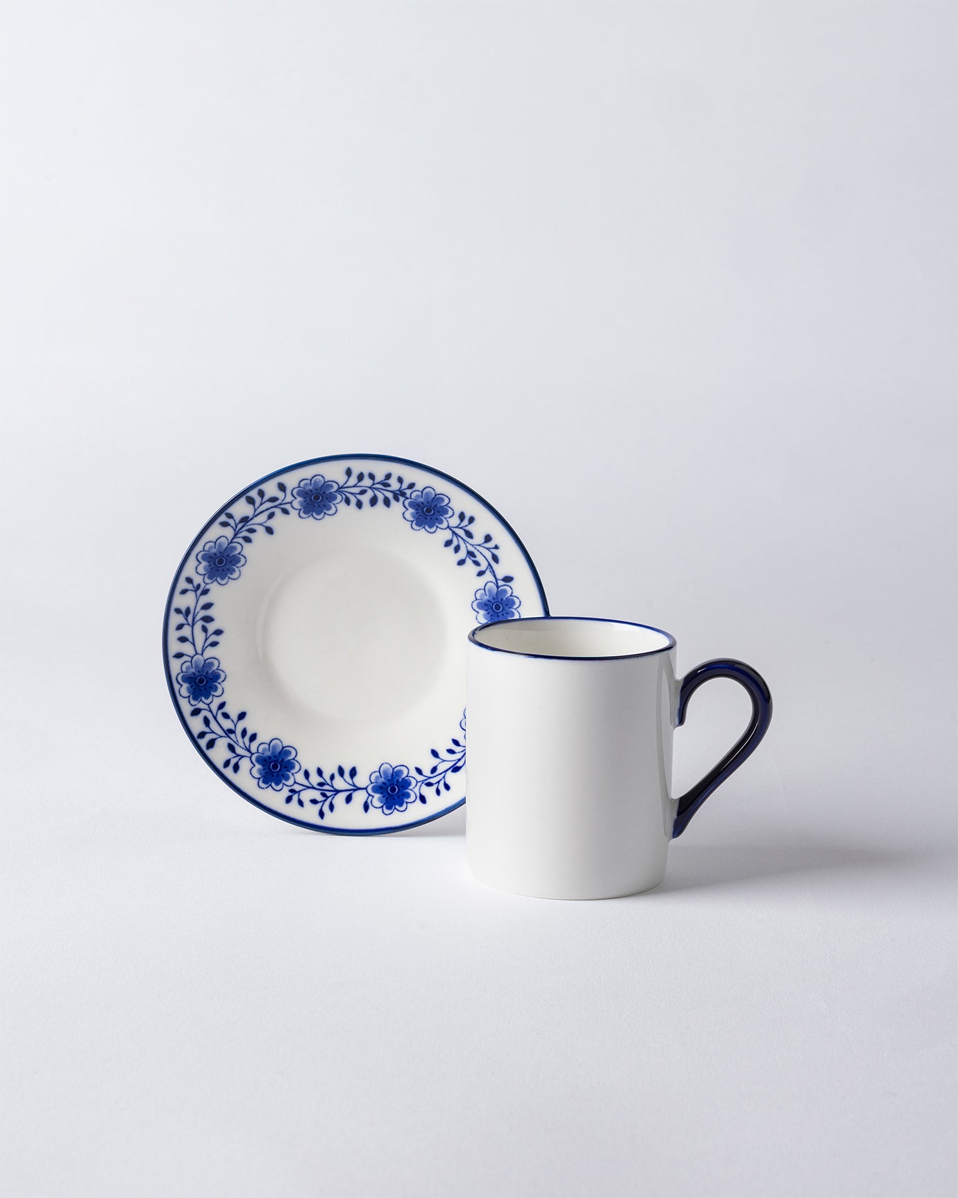Reve Bleu Floral 2-piece Coffee Cup Set - Madame Coco JO