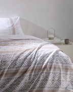 Abrial King Size Duvet Cover Set - Ranforce Patterned - Madame Coco JO