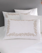 Linda King Size Duvet Cover Set - Embroidered Washed Seersucker - Madame Coco JO
