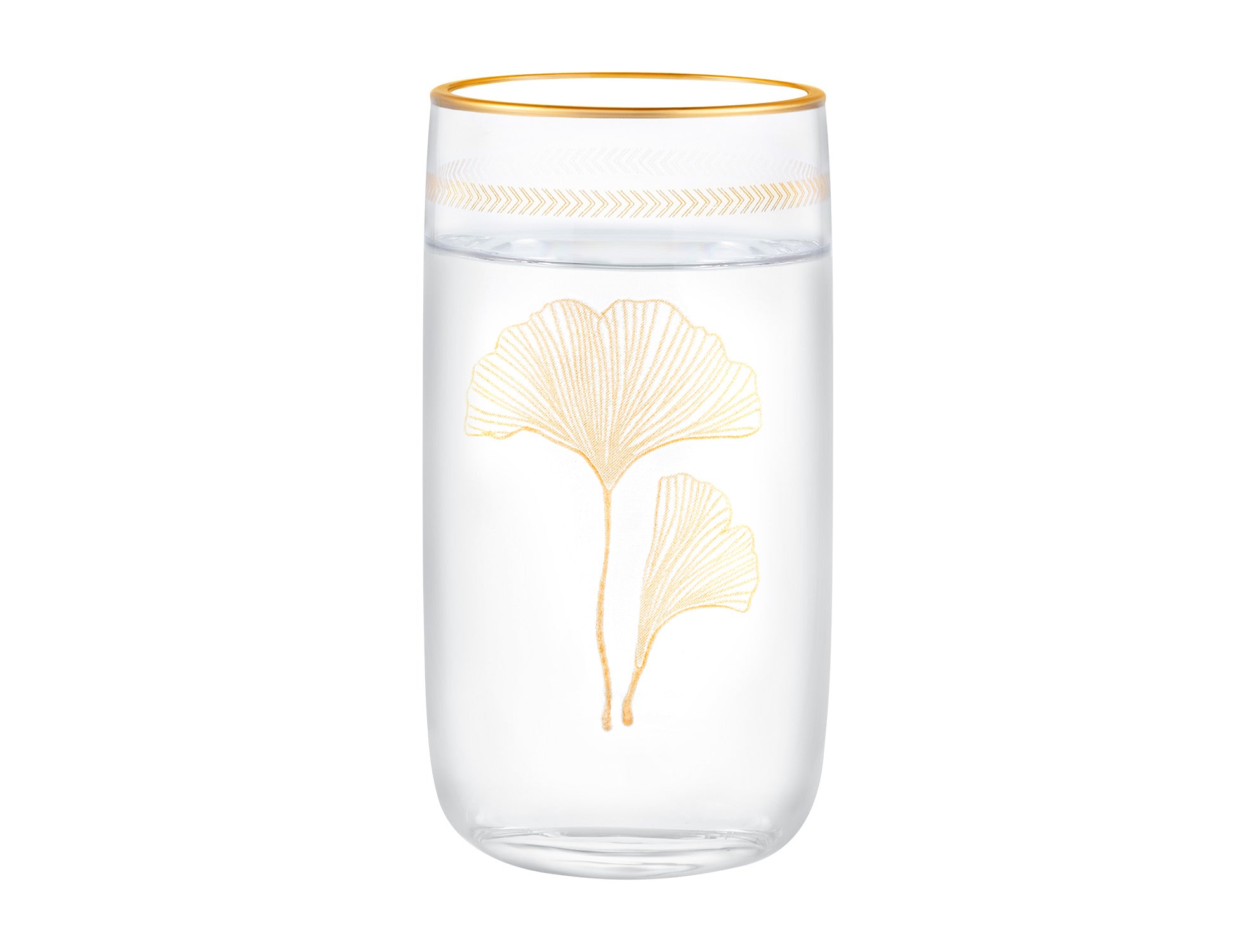 Musette - Lovely Ginkgo Leaves 4-piece Beverage Glass Set - 365ml - Madame Coco JO
