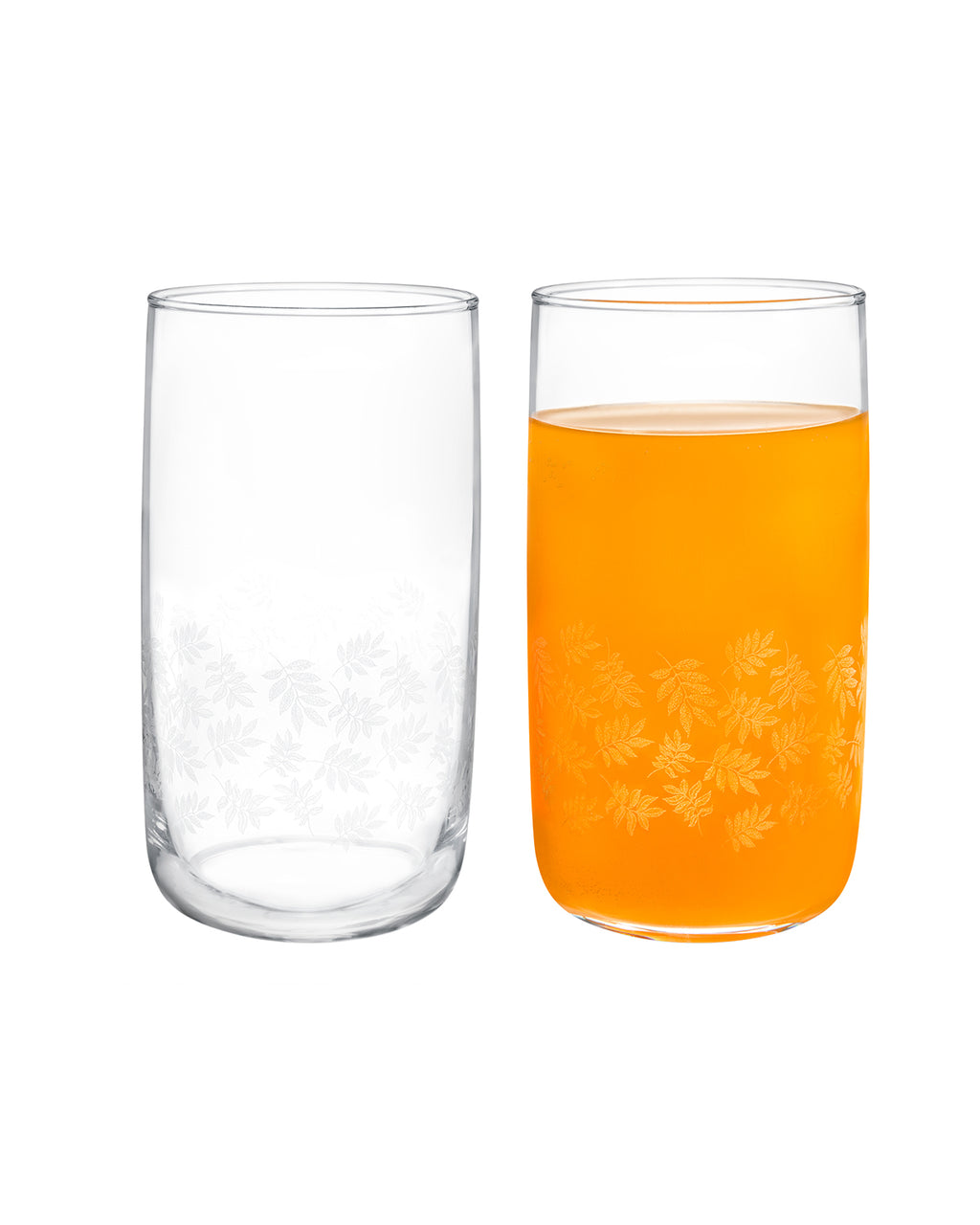 Musette-white Leaves4-piece Beverage Glass Set - Madame Coco JO
