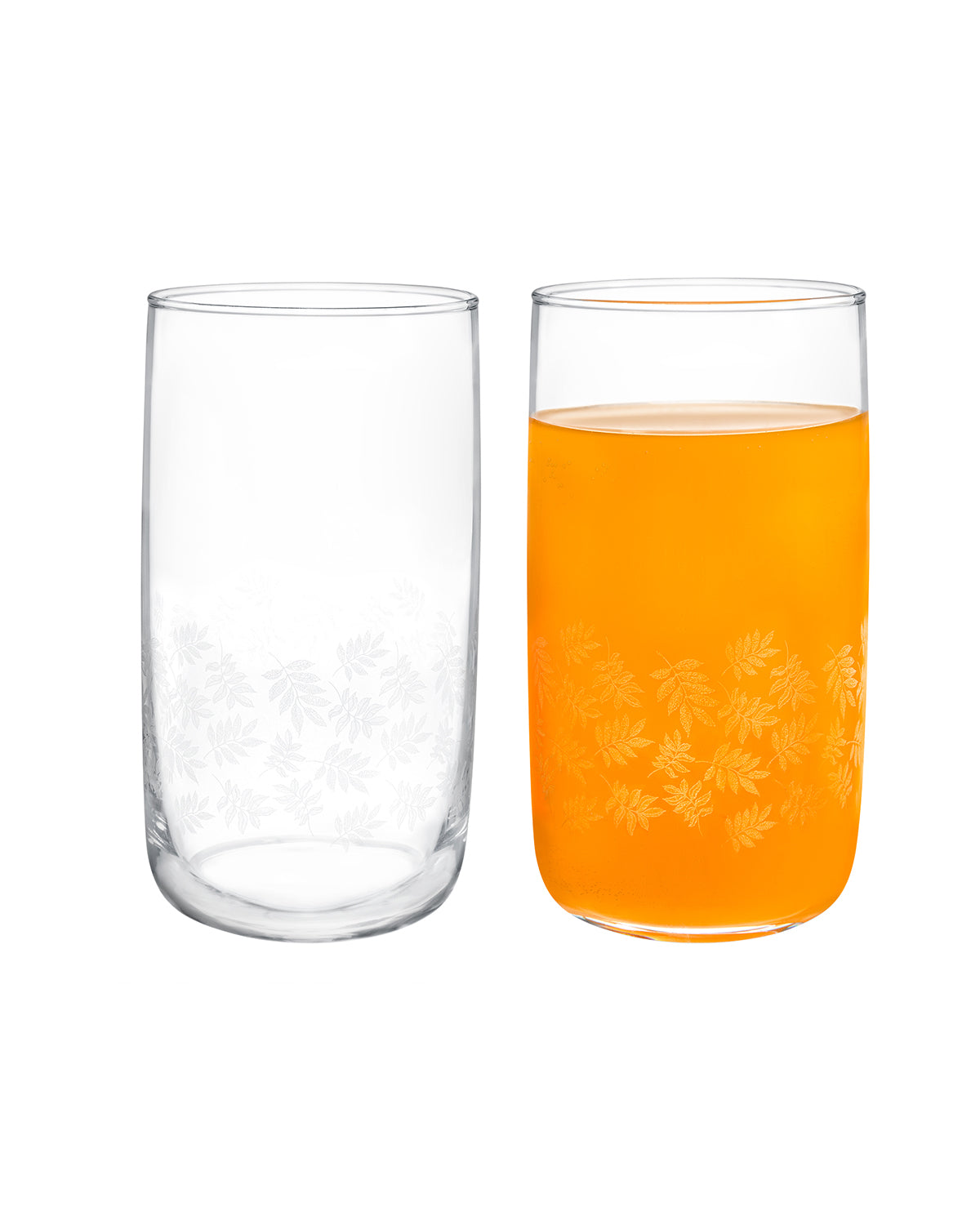 Musette-white Leaves4-piece Beverage Glass Set - Madame Coco JO