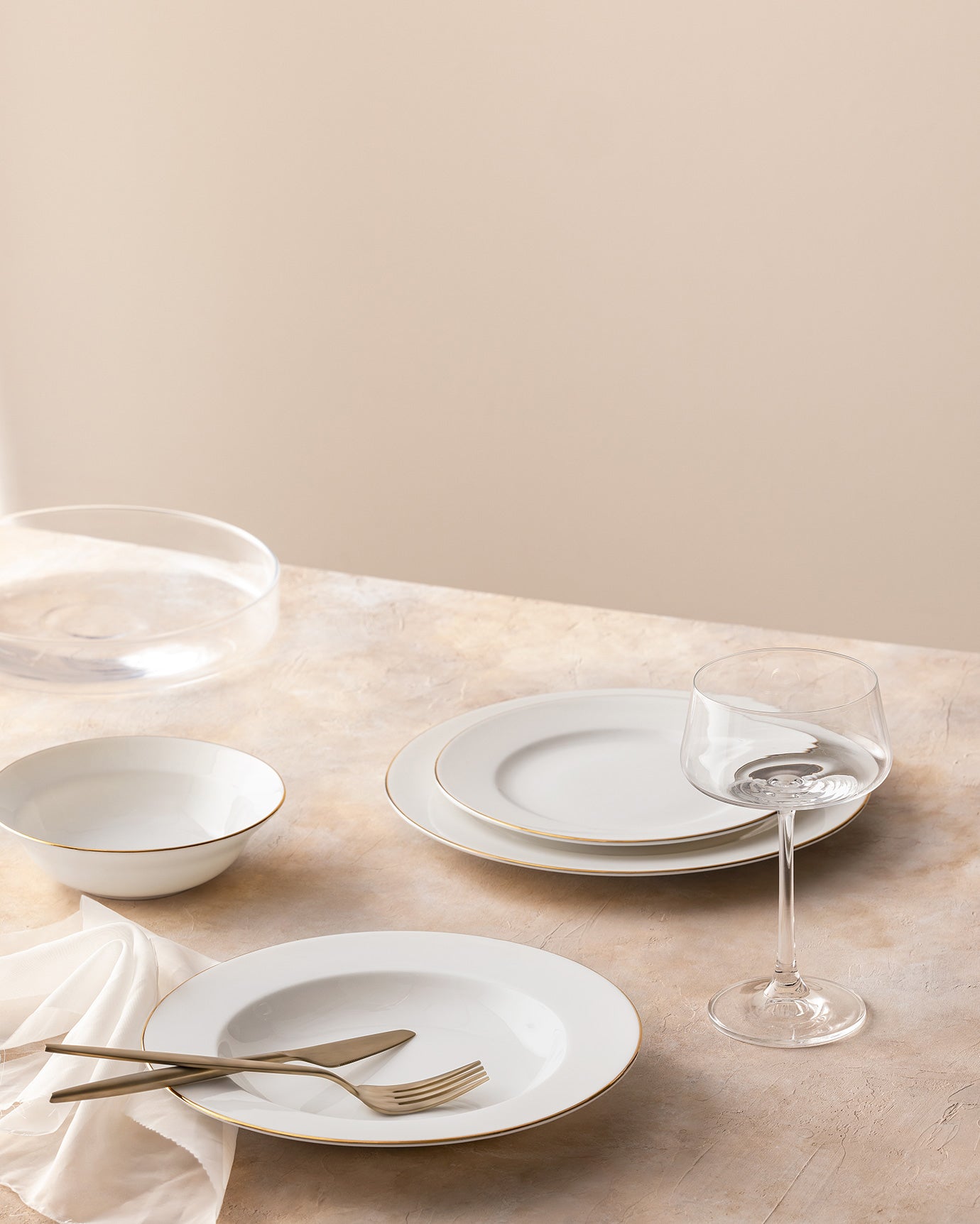 Galena 24 Piece Dinner Set Gold/platinum - Madame Coco JO