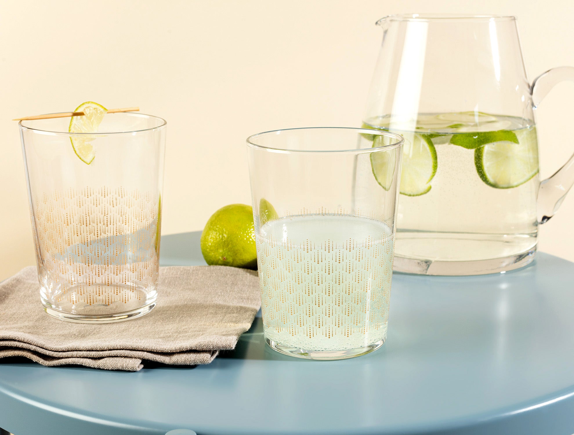 Pierretta-golden Rain 4-piece Beverage Glass Set - Madame Coco JO