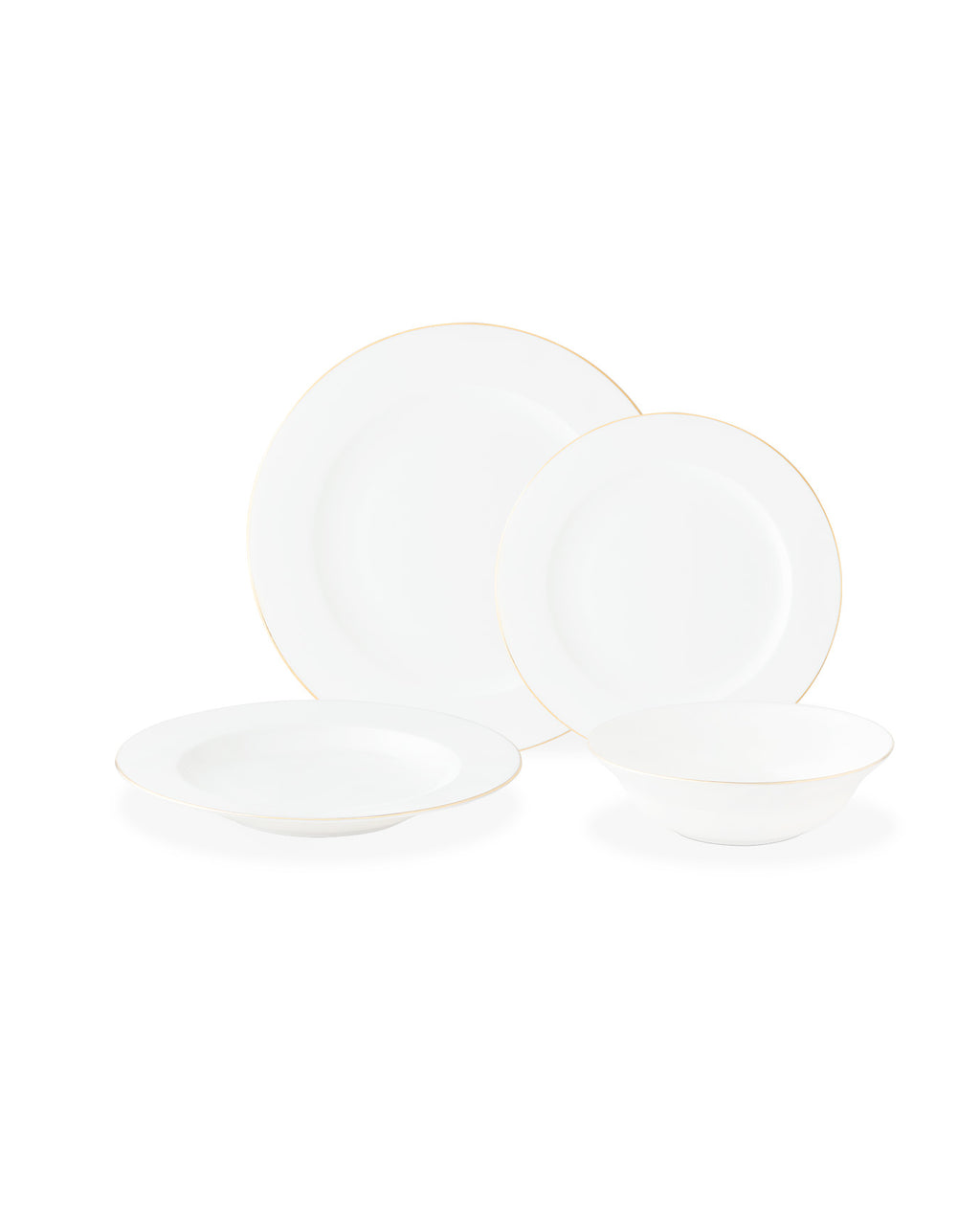 Galena 24 Piece Dinner Set Gold/platinum - Madame Coco JO