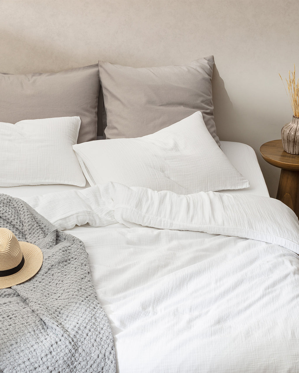 Marla Muslin King Size Duvet Cover Set - Fitted - Madame Coco JO