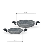Gordes Granite Look Shallow Pan Set 2 Pieces - Madame Coco JO