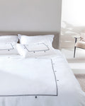 Lilas King Size Duvet Cover Set - Embroidered - Satin - Madame Coco JO