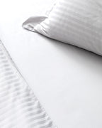 Elicia Double Size Striped Satin Duvet Cover Set - Madame Coco JO