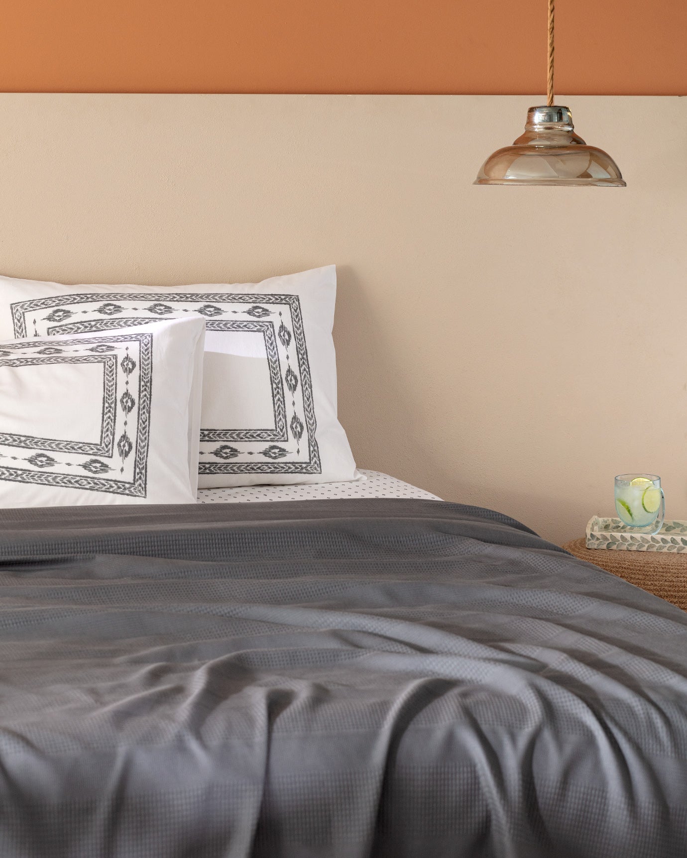 Mathilda Carded Plain King Size Pique Set - Madame Coco JO
