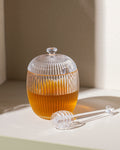 Paris Glass Honey Jar With Dipper - Madame Coco JO