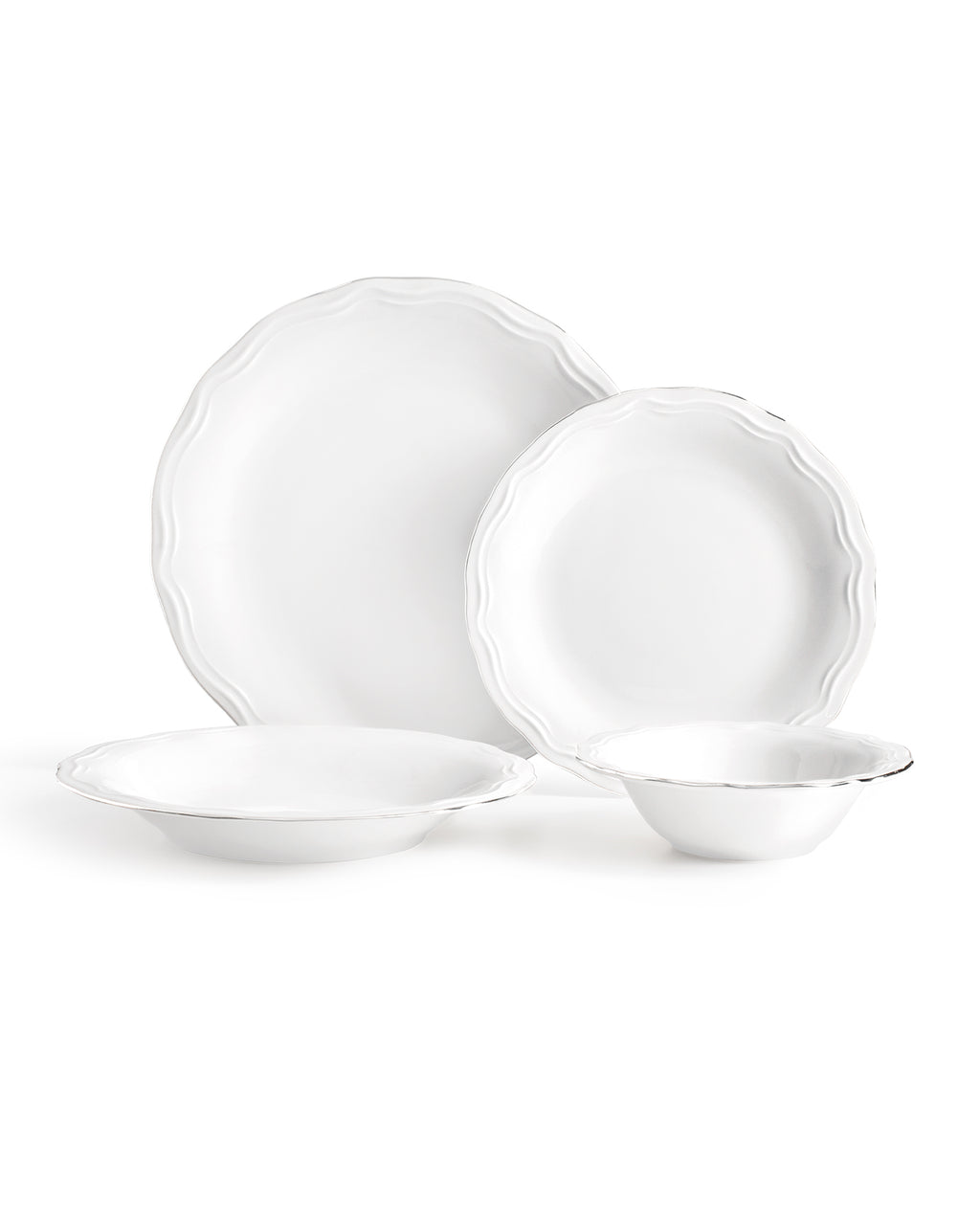 Viola 24 Piece Dinner Set Gold/platinum - Madame Coco JO