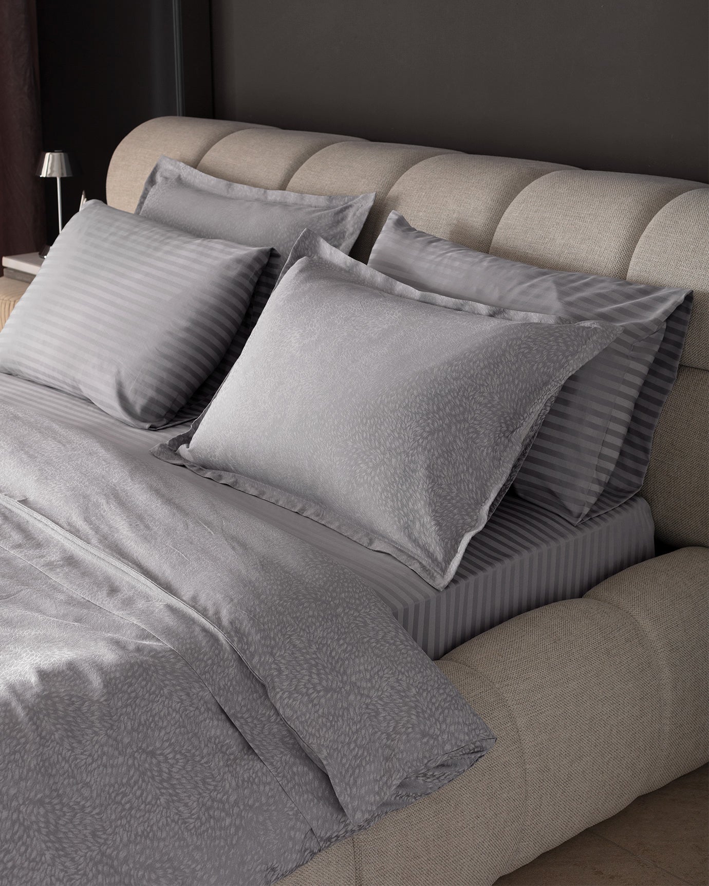Andre King Size Duvet Cover Set - Jacquard Satin - Madame Coco JO