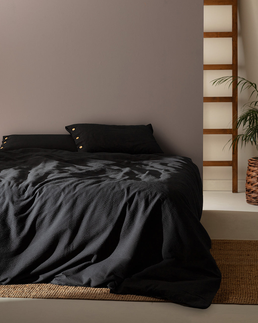 Linda Single Size Duvet Cover Set-washed Seersucker - Madame Coco JO