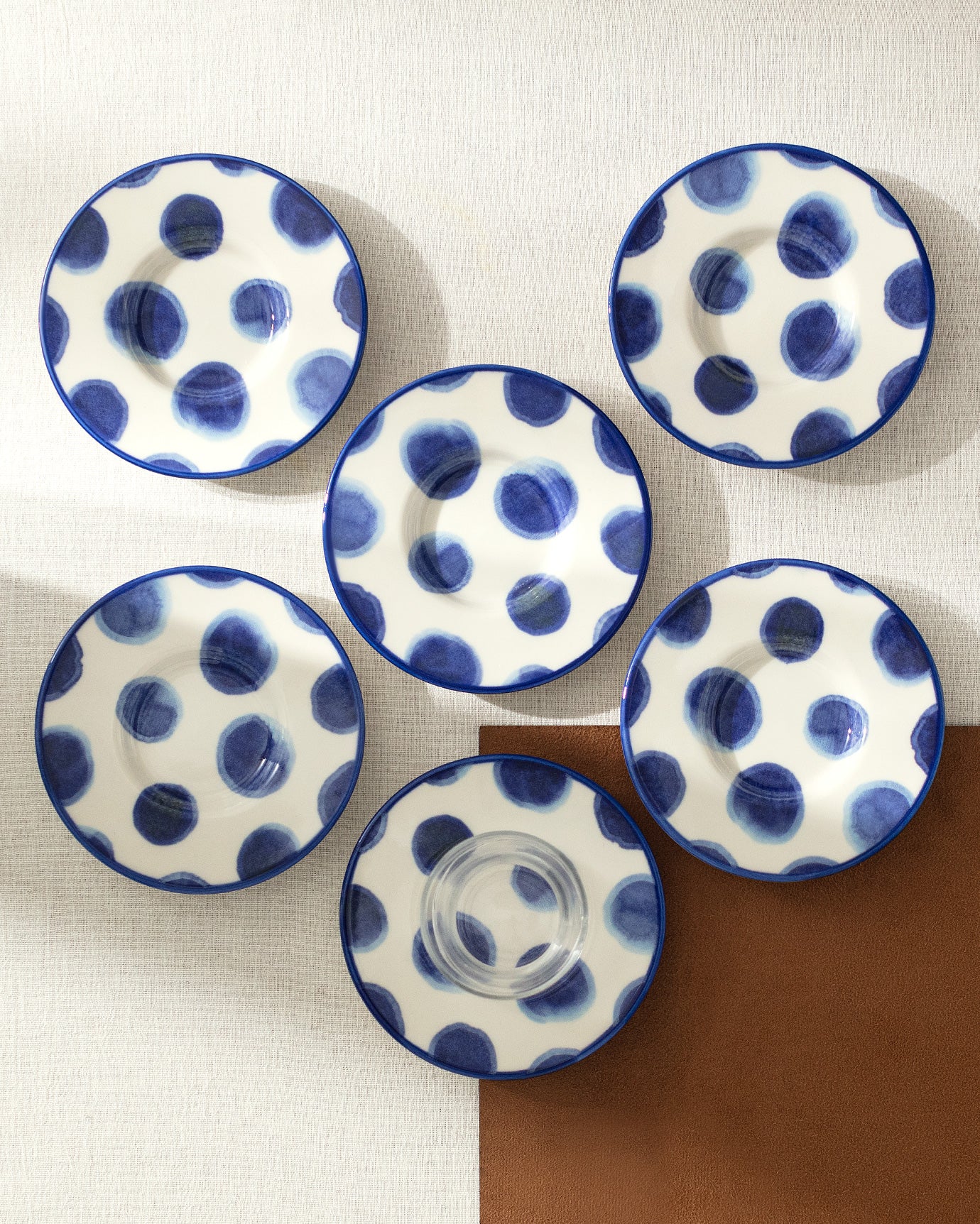 Luxe Rond 6-piece Tea Glass Saucer Set - Madame Coco JO