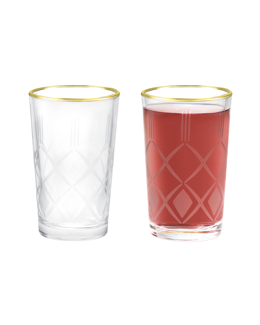 Chapelle - Allure Gold 4-piece Coffee Side Glasses Set - 100ml - Madame Coco JO