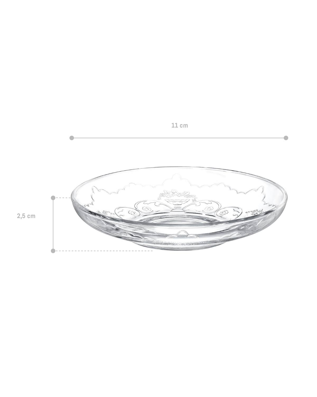 Roselin 6-piece Tea Glass Saucer - Madame Coco JO