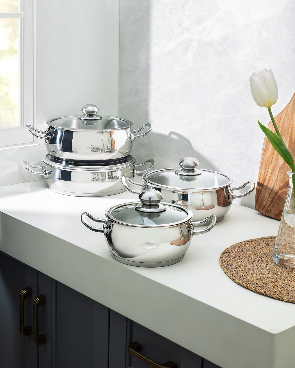 Ellipse 8 Pieces Cookware Set - Madame Coco JO