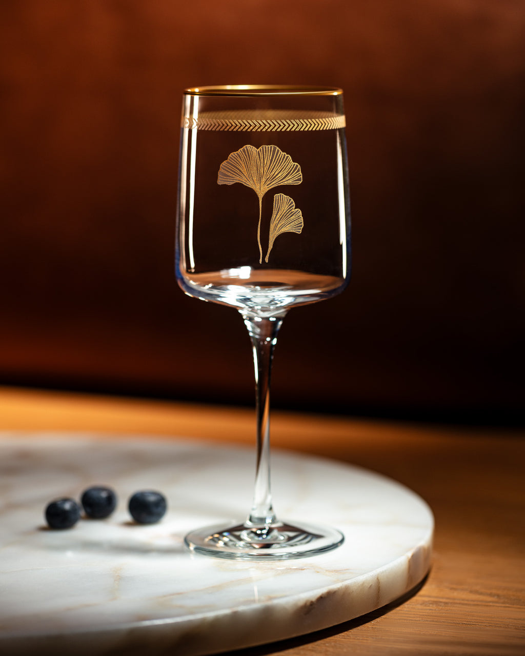 Musette - Lovely Ginkgo Leaves 4-piece Beverage Glass Set - 365ml - Madame Coco JO