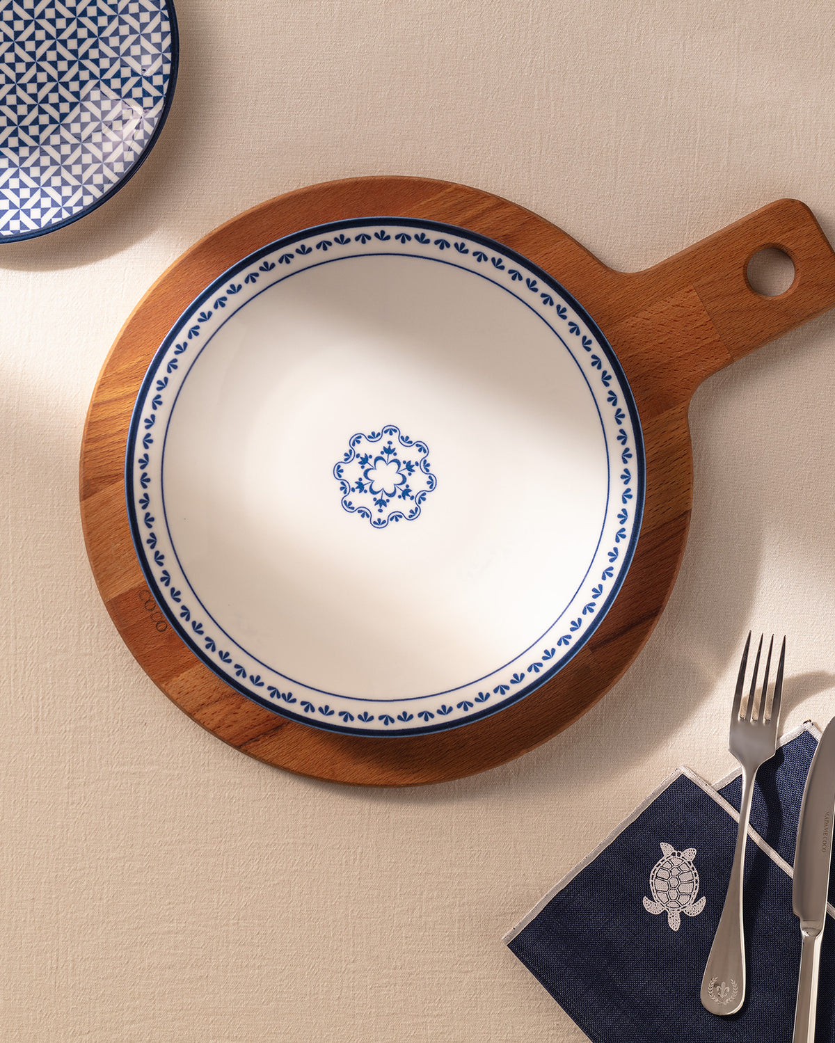 Rêve Bleu Esperer Service Plate 25 Cm - Madame Coco JO