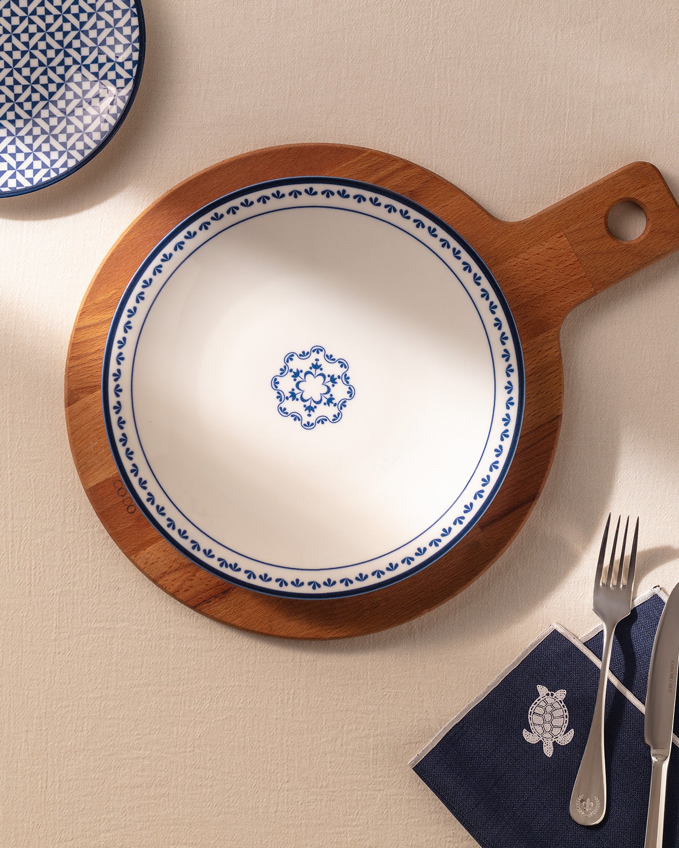 Rêve Bleu Esperer Service Plate 25 Cm - Madame Coco JO