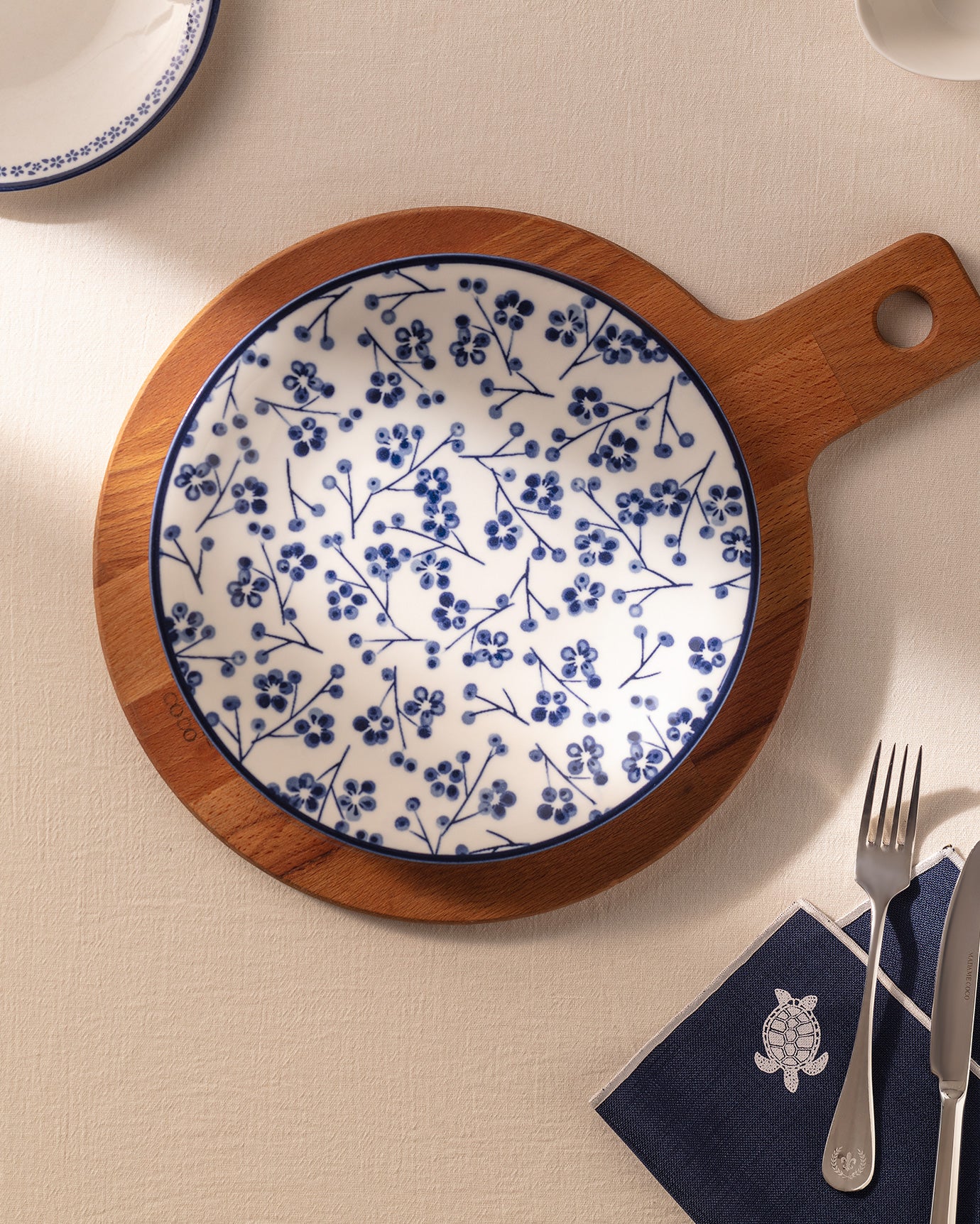 Rêve Bleu Ange Service Plate 25 Cm - Madame Coco JO