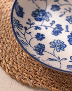Rêve Bleu Fleur Soup Plate 21 Cm - Madame Coco JO