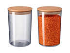 Storage Box With Wooden Lid 1500ml 2pcs - Madame Coco JO