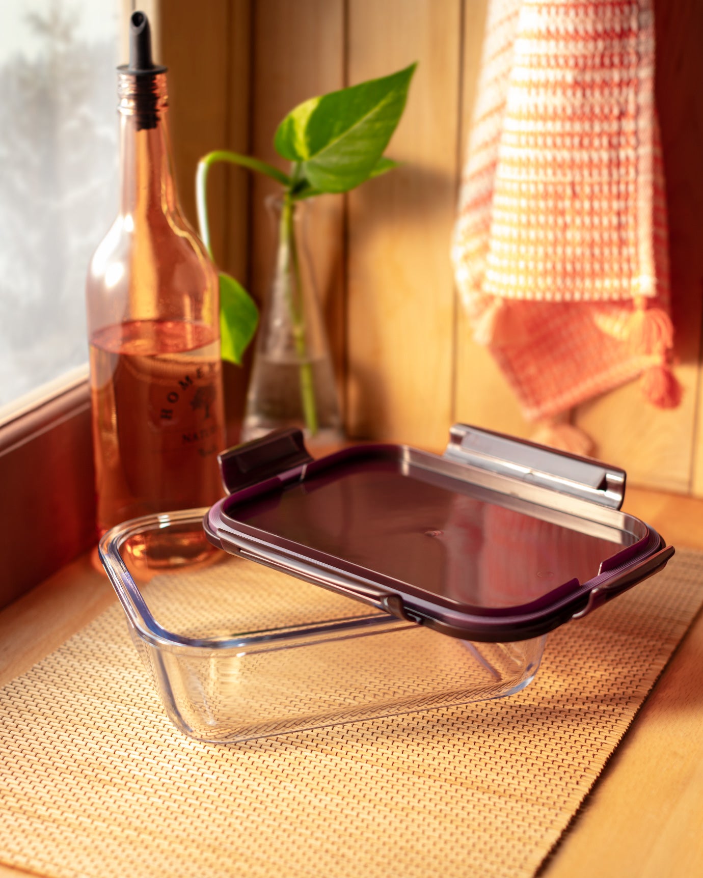 Modena Rectangle Borosilicate Glass Storage Container With Lid - 15ml - Madame Coco JO