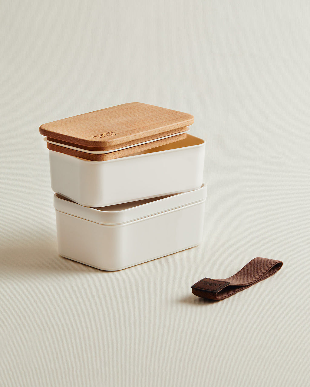 Storage Box With Wooden Lid 500ml 2pcs - Madame Coco JO