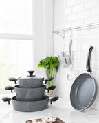 Gordes Granite Look Cookware Set 7 Pieces - Madame Coco JO