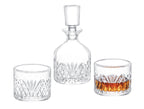 Aron 3-pcs Glass Whiskey Carafe Set - With Lid - Madame Coco JO