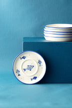 Grande Poisson 6-piece Tea Glass Saucer Set - Madame Coco JO