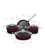 Titanium Professional Cookware Set 7 Pieces - Madame Coco JO