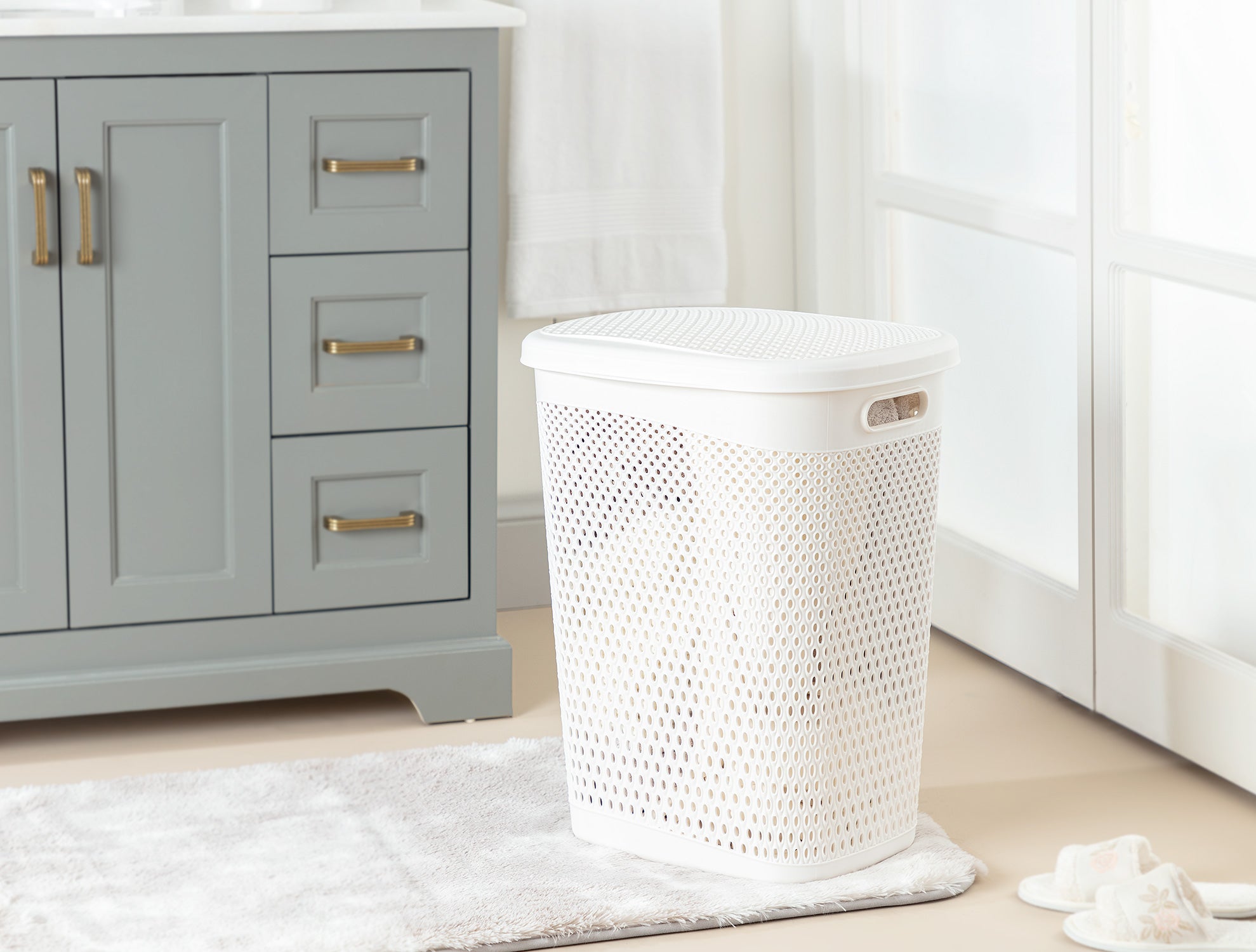 Bellamy Laundry Basket With Lid - Madame Coco JO