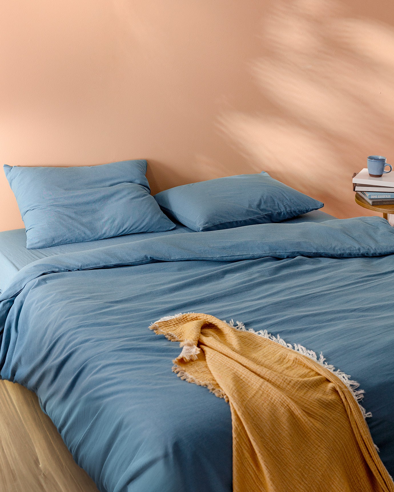 Carla Single Size Fitted Washed  Duvet Cover Set - Madame Coco JO