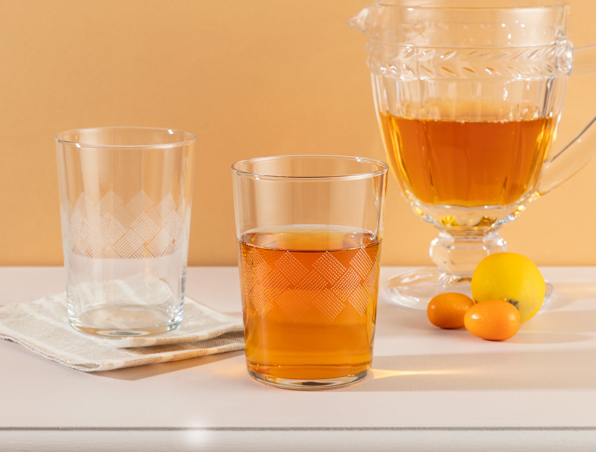 Pierretta-white Rugs 4-piece Beverage Glass Set - Madame Coco JO