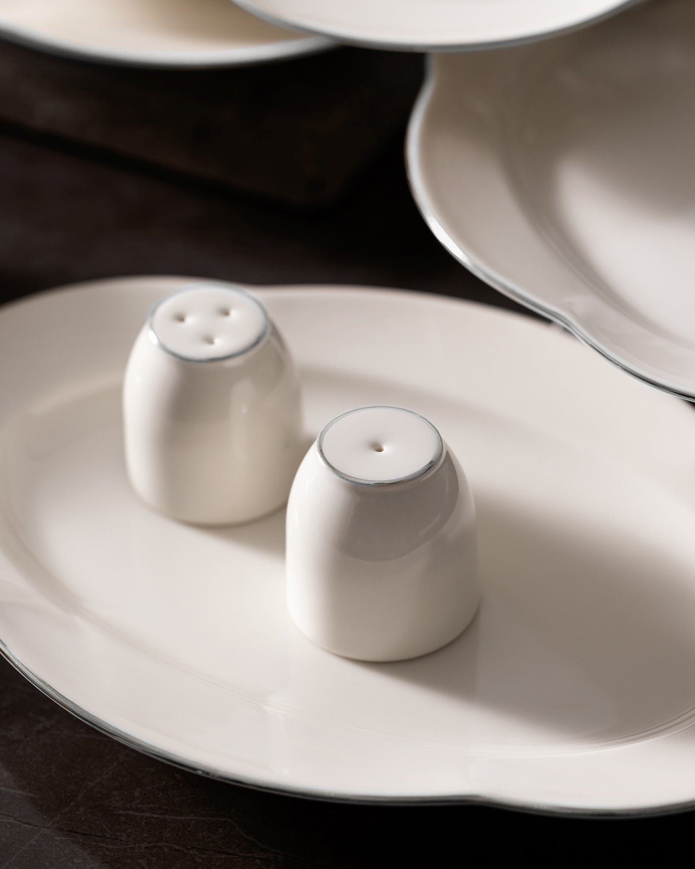 Perle 28 Piece Dinner Set Gold/platinum - Madame Coco JO