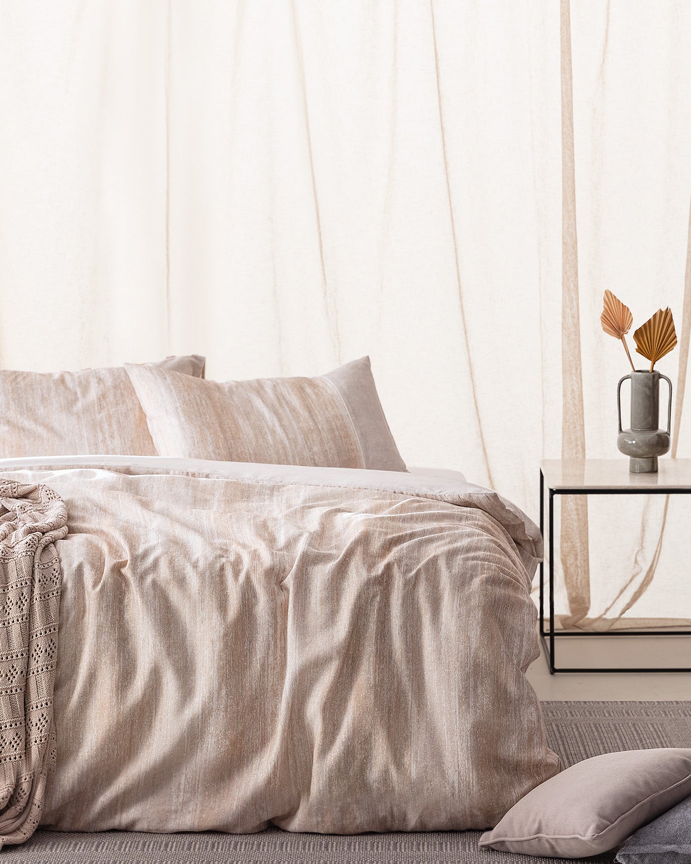 Sarthe Duvet Cover Set - Coco Crep Patterned - Madame Coco JO