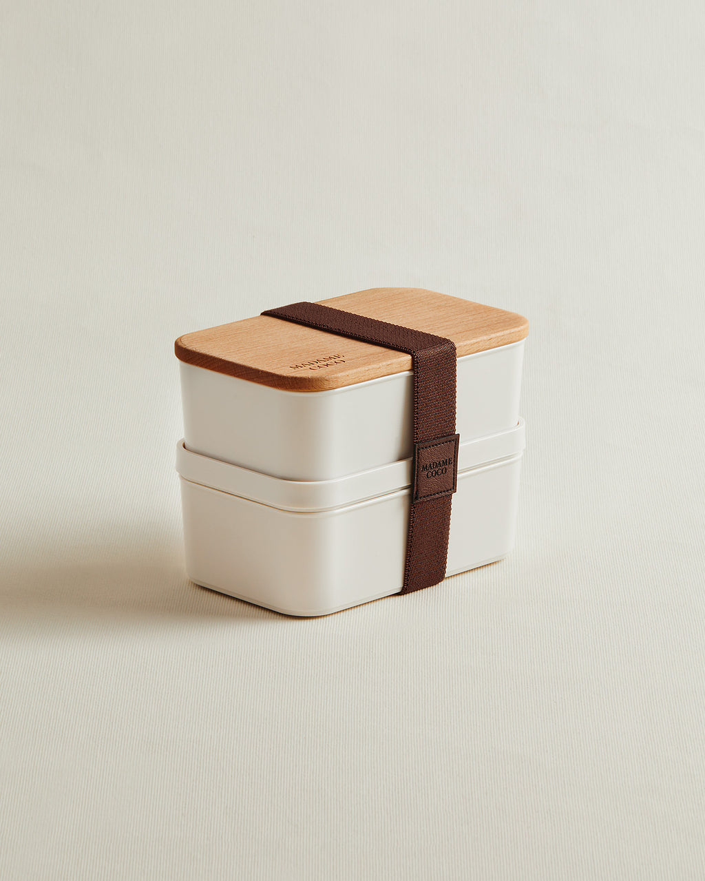 Storage Box With Wooden Lid 500ml 2pcs - Madame Coco JO