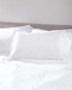 Marguerite King Size Duvet Cover Set - Embroidered - Satin - Madame Coco JO