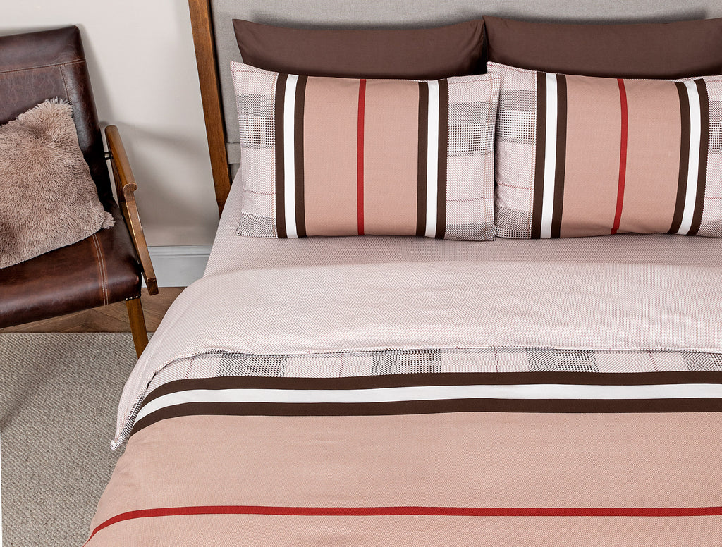 Leeroy Single Size Duvet Cover Set - Ranforce Patterned - Madame Coco JO