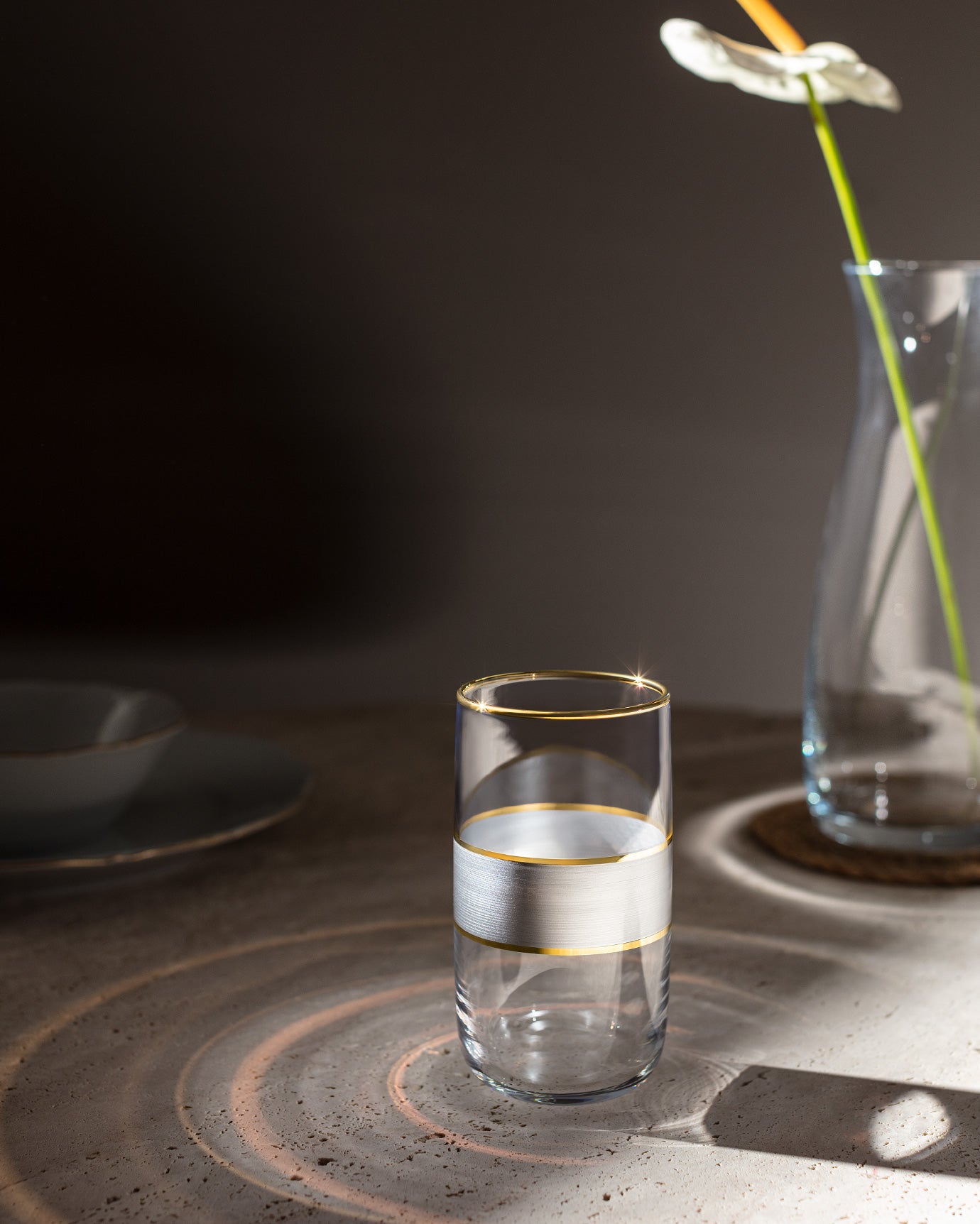 Musette - Heike Platinium 4-piece Beverage Glass Set - 365ml - Madame Coco JO