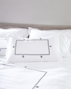 Lilas King Size Duvet Cover Set - Embroidered - Satin - Madame Coco JO